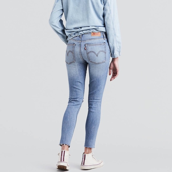 levi's wedgie skinny blue spice